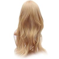 Erox Toupee Hair Kanekalon Fiber Sentetik Peruk Sarı Uzun İpek Saç