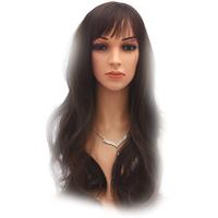 Erox Toupee Hair Kanekalon Fiber Sentetik Peruk Siyah Uzun İpek Saç