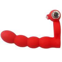 Sexual World Trinity Fun Lovers Beads Double Klitoris Anal Vibratör-Red