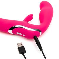 Happy Rabbit Strapless Strap-On Rabbit Pink Vibratör
