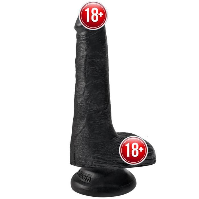 Pipedream King Cock 6'' Black Dildo 15 cm Realistik Penis