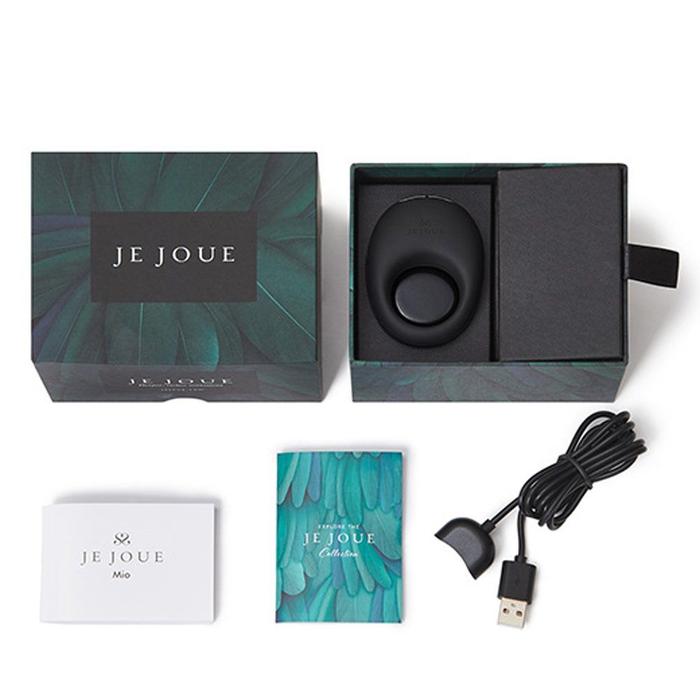 Je Joue Mio Vibrating Cock Ring Black Titreşimli Penis Halkası