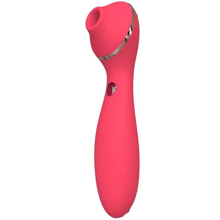 KissToy Polly Plus 2 In 1 Emiş Güçlü Klitoral Vibratör-Red