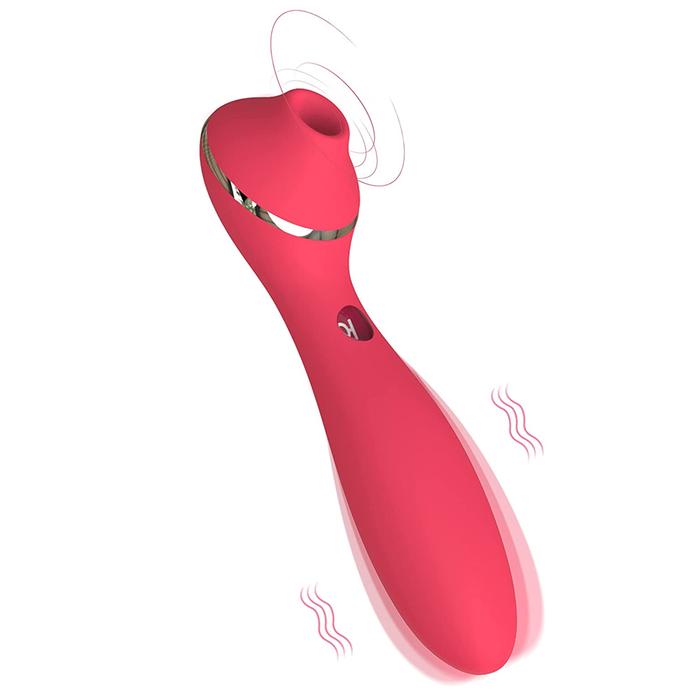 KissToy Polly Plus 2 In 1 Emiş Güçlü Klitoral Vibratör-Red