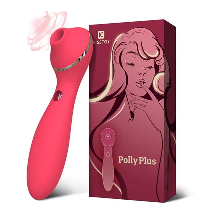 KissToy Polly Plus 2 In 1 Emiş Güçlü Klitoral Vibratör-Red