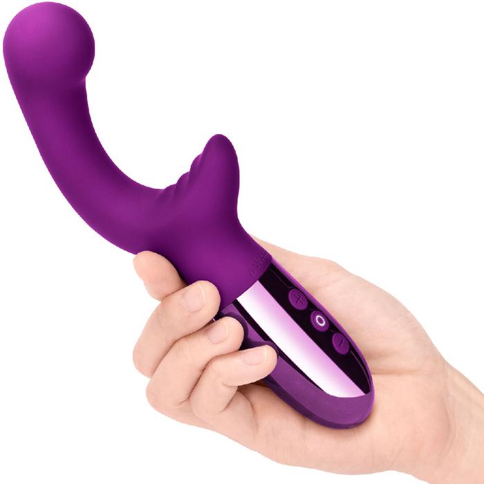 Le Wand XO Double Motor Wave Rechargeable Dual Stimulation Vibrator-Purple