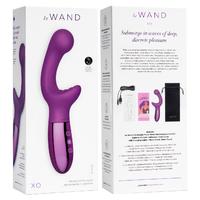 Le Wand XO Double Motor Wave Rechargeable Dual Stimulation Vibrator-Purple