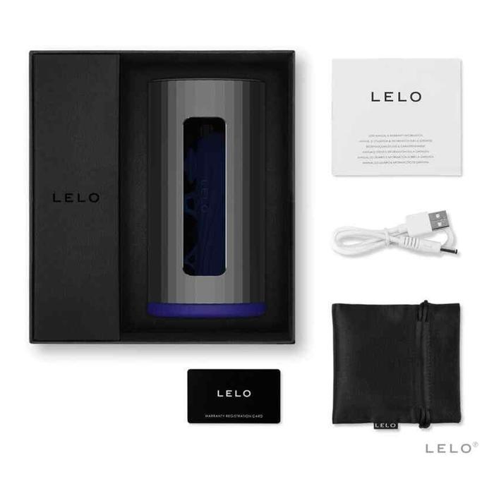 Lelo F1 V2 Masturbator Gun Metal Midnight Blue Telefon Kontrol Masturbator