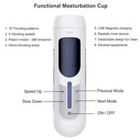 Leten New A380II Piston Telescopic Male Masturbator İleri Geri Hareketli Vajina