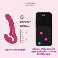 Lovense Lapis Uygulama Kontrollü Titreşimli Straplez Strapon