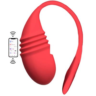 Lovense Vulse App-Controlleds Thrusting & Vibrating Egg Telefon Kontrollü Giyilebilir Vibratör