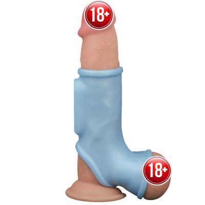 Lovetoy Vibrating Silk Knights Ring with Scrotum Sleeve Penis Kılıfı LV343125