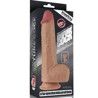 Lovetoy Anthony Dual Layered Silicone Strapon Hareketli Penis