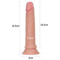 Lovetoy Dual Layered Platinum Silicone Dildo 18 cm Realistik Penis LV4002F