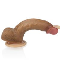 Lovetoy Dual Layered Platinum Silicone Dildo Brown 21.5 cm Realistik Penis LV4003B
