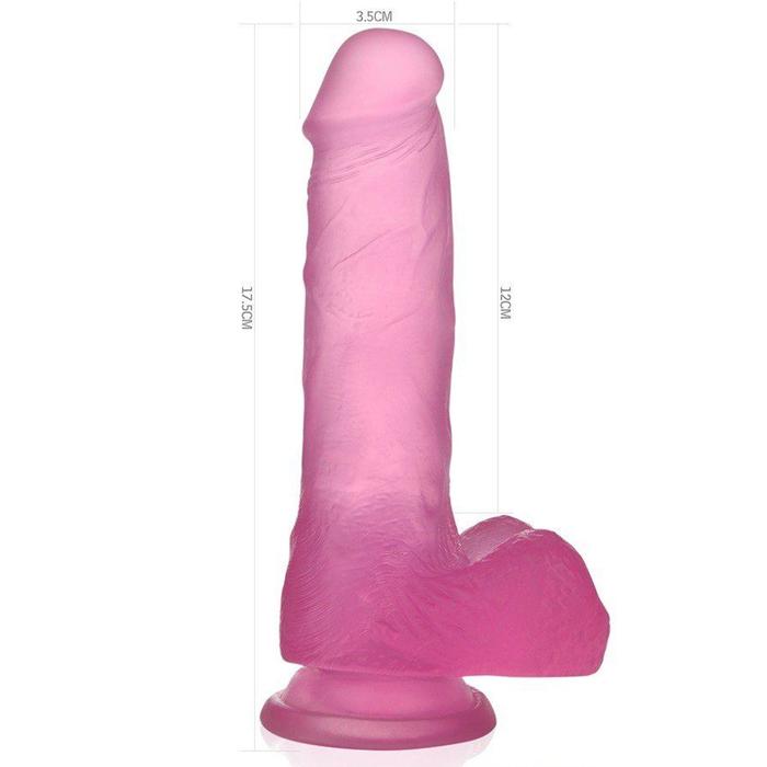 Lovetoy Jelly Studs Pink Dildo Medium 17 cm Jel Penis LV3101