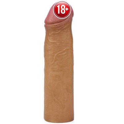 Lovetoy Nature Extender Penis Sleeve Platinum Silikon Gerçek Doku Eğik Penis Kılıfı LV4213B