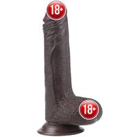 Lovetoy Sliding-Skin Dual Layered Black Dildo Deri Penetrasyon 18 cm Realistik Penis LV317011