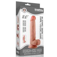 Lovetoy Sliding-Skin Dual Layered Dildo Deri Penetrasyon 20 cm Realistik Penis LV317002