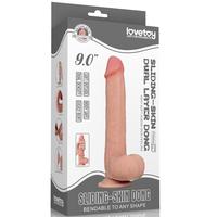 Lovetoy Sliding-Skin Dual Layered Dildo Deri Penetrasyon 23 cm Realistik Penis LV317003