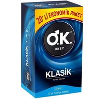 Okey Klasik 20'li Ekonomik Paket Prezervatif Kondom