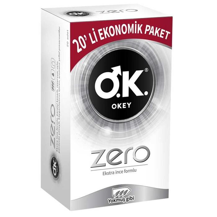 Okey Zero 20'li Ekonomik Paket Prezervatif Kondom