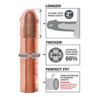 Pipedream Fantasy X-Tensions Mega 3'' Realistik Penis Kılıfı
