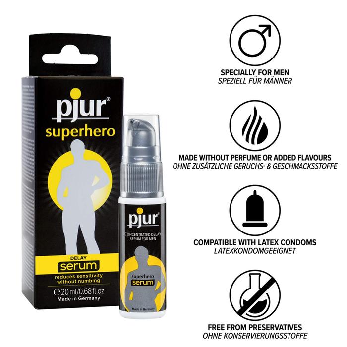 Pjur Superhero Serum Delay Özel Penis Serumu 20 Ml.