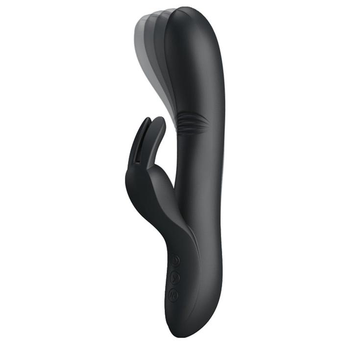Pretty Love Dylan Parmak Hareket Fonksiyonlu Rabbit Vibratör-Black