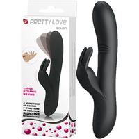 Pretty Love Dylan Parmak Hareket Fonksiyonlu Rabbit Vibratör-Black