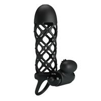 Pretty Love Penis Sleeve I Klitoris Uyarıcılı 10 Mod Penis Kılıfı BI-026236