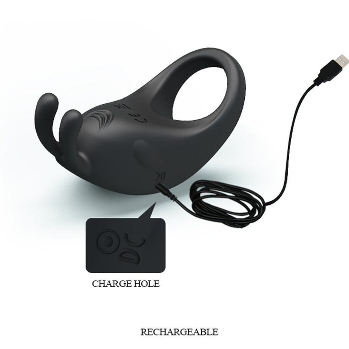Pretty Love Rabbit Vibrator Cock Ring  7 Modlu Titreşimli Penis Halkası BI-210152