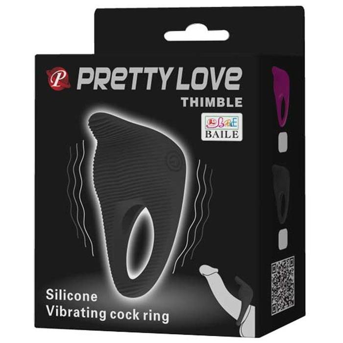 Pretty Love Thimble Vibrating Clitoral Cock Ring Titreşimli Penis Halkası