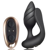 Rocks-Off Cocktail Dual Motored Çiftlere Özel Uzaktan Kumanda Vibratör-Black