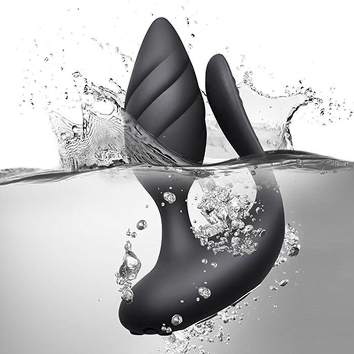 Rocks-Off Cocktail Dual Motored Çiftlere Özel Uzaktan Kumanda Vibratör-Black