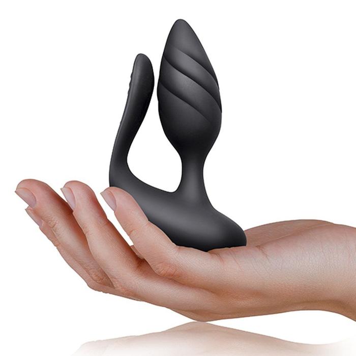 Rocks-Off Cocktail Dual Motored Çiftlere Özel Uzaktan Kumanda Vibratör-Black