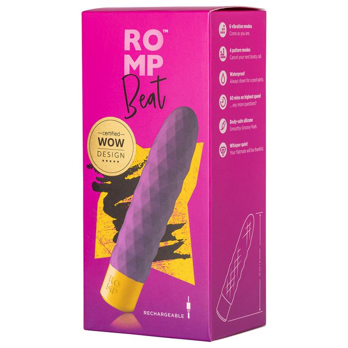 Romp Beat Şarj Edilebilir Silikon Nervürlü Klasik Vibratör