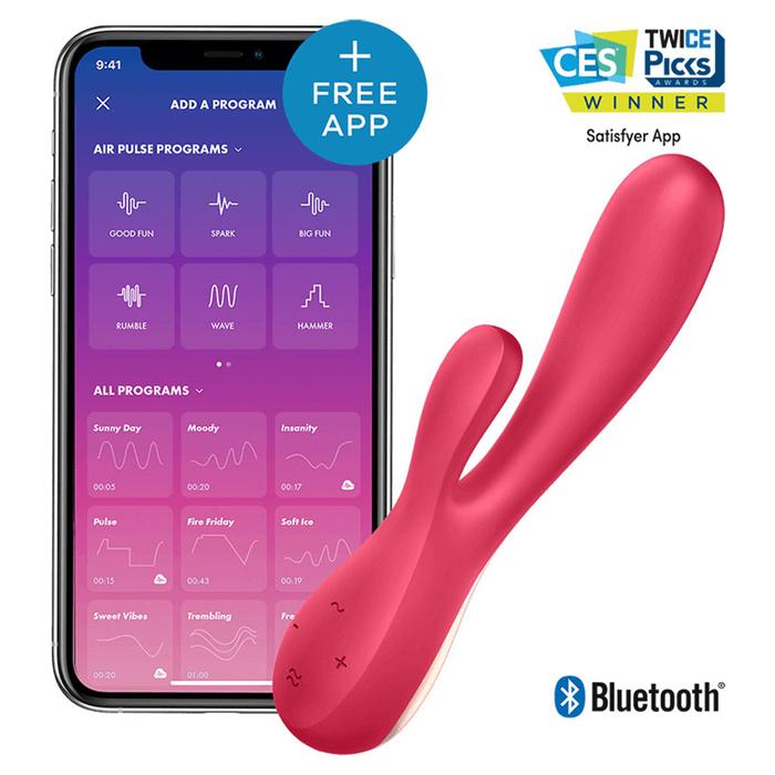 Satisfyer Mono Flex Red Berry G Stimülasyon Telefon Kontrol Rabbit Vibratör