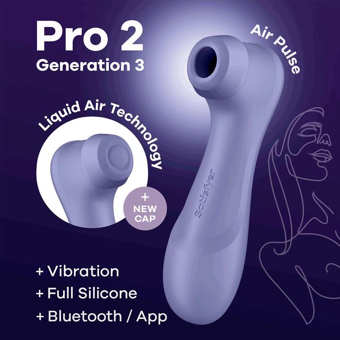 Satisfyer Pro 2 Generation 3 Telefon Kontrollü Emiş Vibratör-Lilac