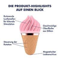 Satisfyer Sweet Treat Dönen Silikon Şarj Edilebilir Klitoral Vibratör-Pink
