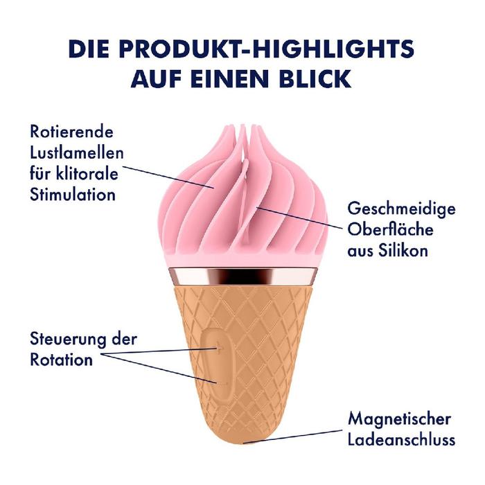 Satisfyer Sweet Treat Dönen Silikon Şarj Edilebilir Klitoral Vibratör-Pink