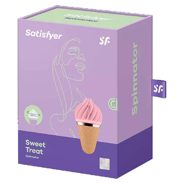 Satisfyer Sweet Treat Dönen Silikon Şarj Edilebilir Klitoral Vibratör-Pink