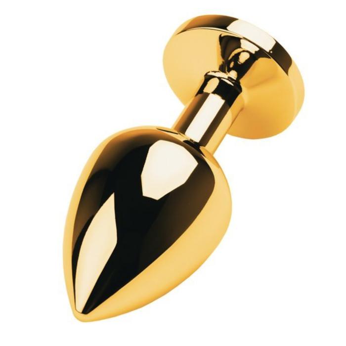 Sexual World Booty Jewellery Taşlı Gold Metal Anal Plug Medium-Pink