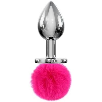 Sexual World Bunny Tail Peluşlu Metal Anal Plug-Pink