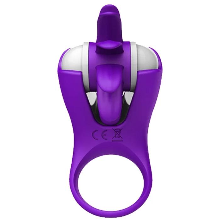 Sexual World Chi Licking Ring Pink Dönebilen Dil Hareketli Penis Halkası-Purple