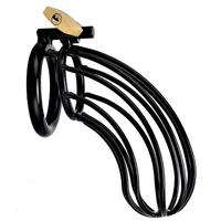 Sexual World Master Male Chastity Breathable Cage Nefes Alınabilir Penis Kilidi 50 mm-Black