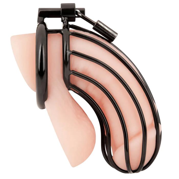 Sexual World Master Male Chastity Breathable Cage Nefes Alınabilir Penis Kilidi 50 mm-Black