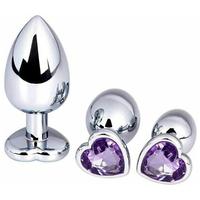 Sexual World My Heart Jewellery Kalpli Metal Anal Plug Medium-Purple