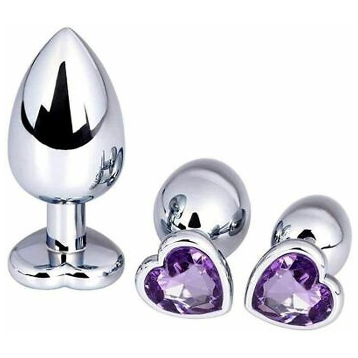 Sexual World My Heart Jewellery Kalpli Metal Anal Plug Medium-Purple