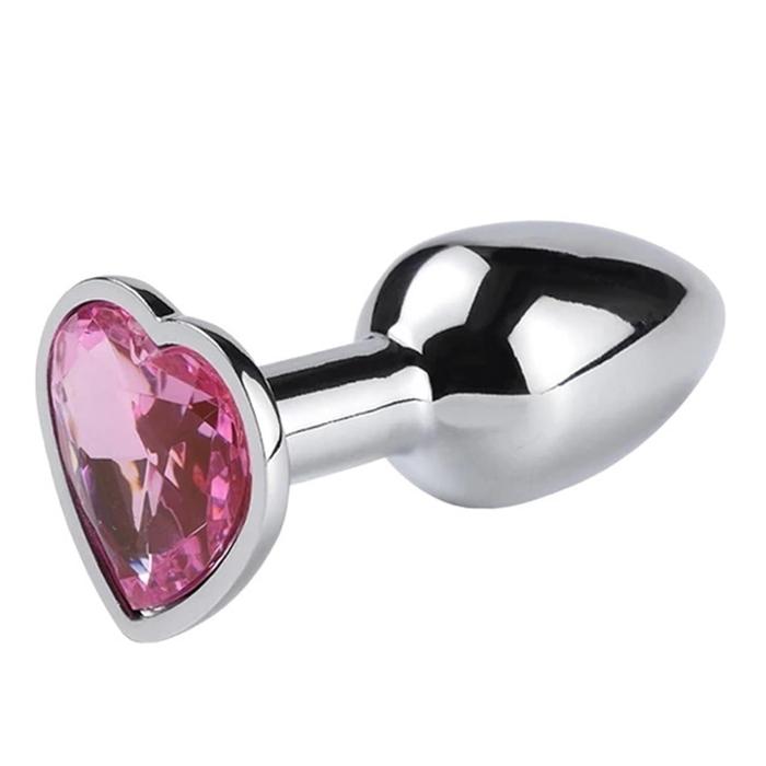 Sexual World My Heart Jewellery Kalpli Metal Anal Plug Small-Pink